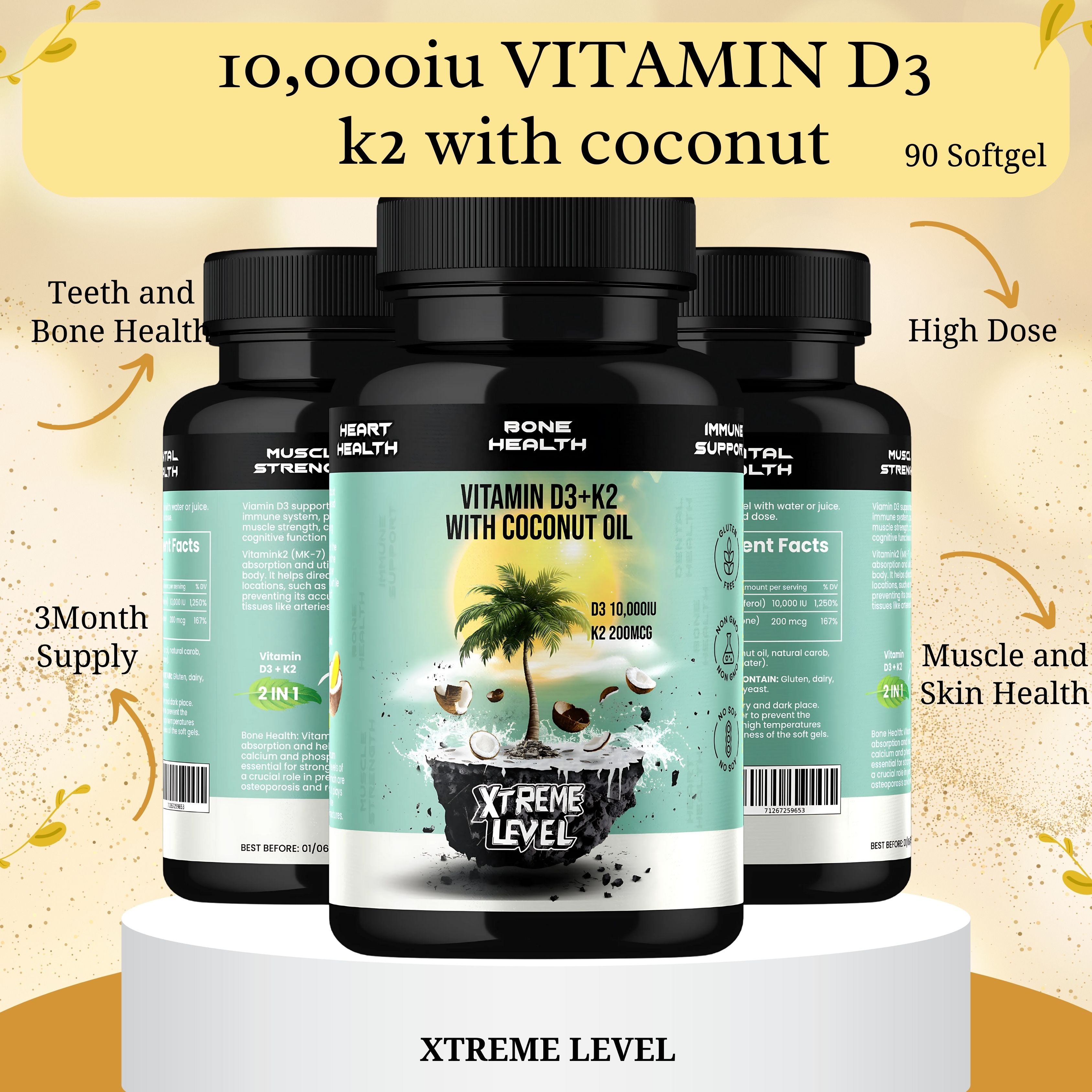 VITAMIN D3 K2 with coconut 