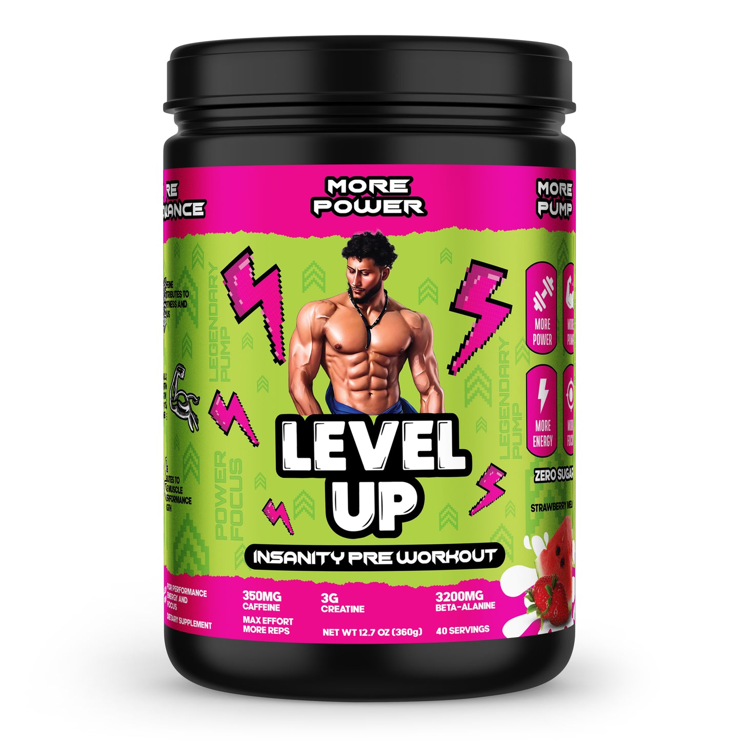LEVEL UP - INSANITY ( PRE WORKOUT) Legendary Pump