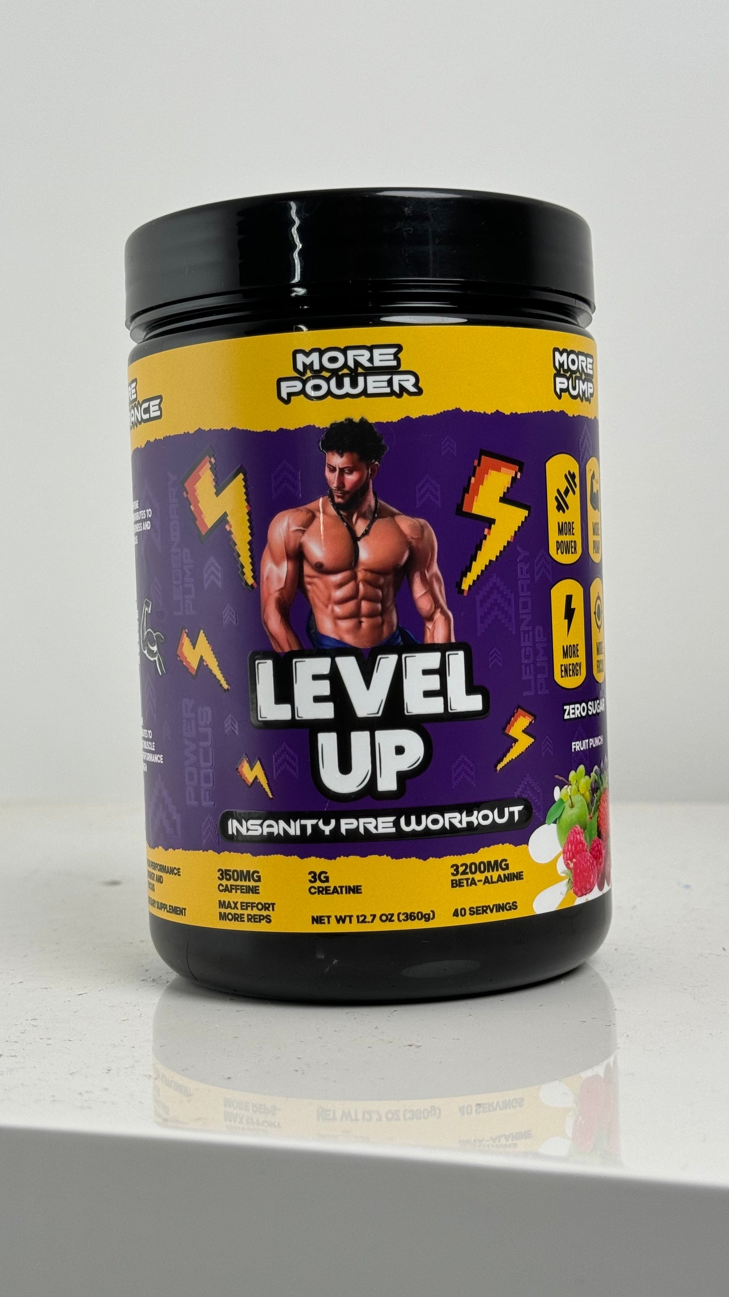 LEVEL UP - INSANITY ( PRE WORKOUT) Legendary Pump